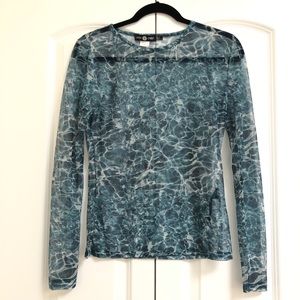 Sheer long sleeve top